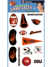 Fan-A-Peel Oregon State Waterless Peel and Stick Temporary Tattoos