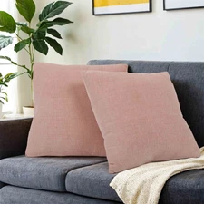 Mainstays Solid Chenille18" x 18" Polyester Decorative Pillow Set,Pink (2 Count)