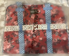 Nwtib!!!! Matilda Jane 24741a Floral Polka Dot Weekender Duffle Bag 18"x13"8"