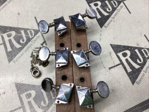 70’s Japan Ventura Lucite CSD V3000 Guitar Tuners 3x3 Set - Picture 2 of 3