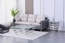 Designer Couchtisch verchromt 80cm Breite