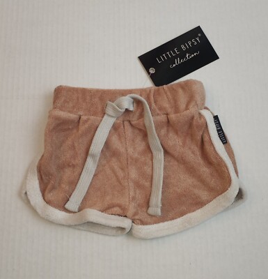 Little Bipsy Unisex Cinnamon Terry Cloth Baby Track Shorts Size 0-3M