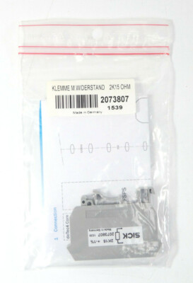 SICK 2K15 OHM Klemme mit Widerstand | 2073807 | 1539 | NEU in OVP
