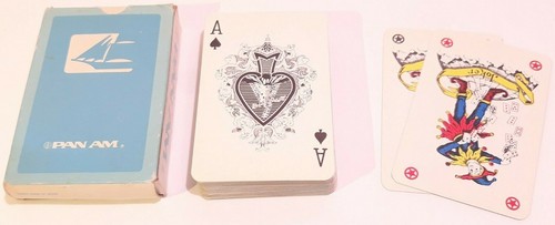 Vintage Pan Am Playing Cards Clipper Ship Logo Complete With Jokers - Picture 3 of 4