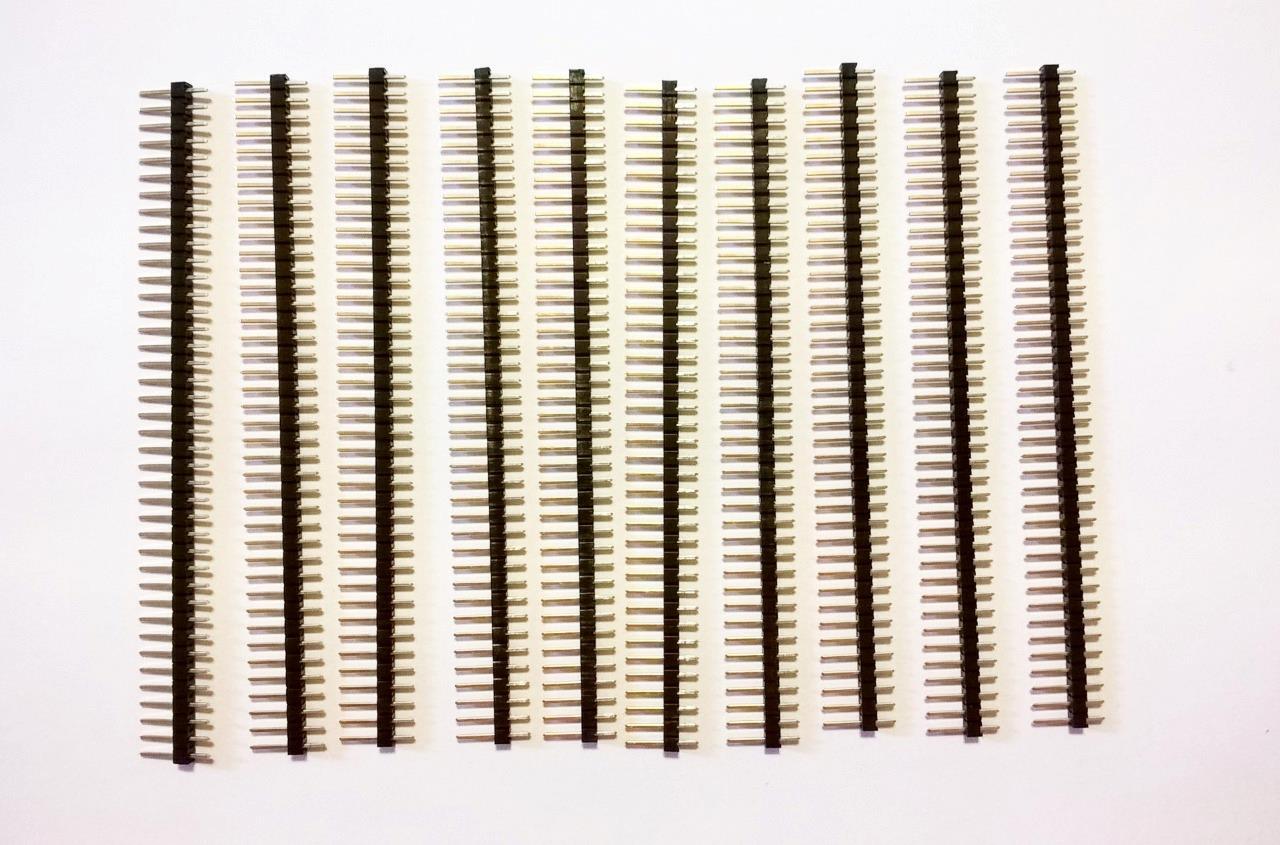 Qty 10 pcs TE 4-103185-0 Breakaway Male Header 40-Pos Single Gold 2.54mm  T/H