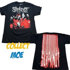 Slipknot Self-Titled Album Cover Art Heavy Metal Band Tee Large Barcode On Back