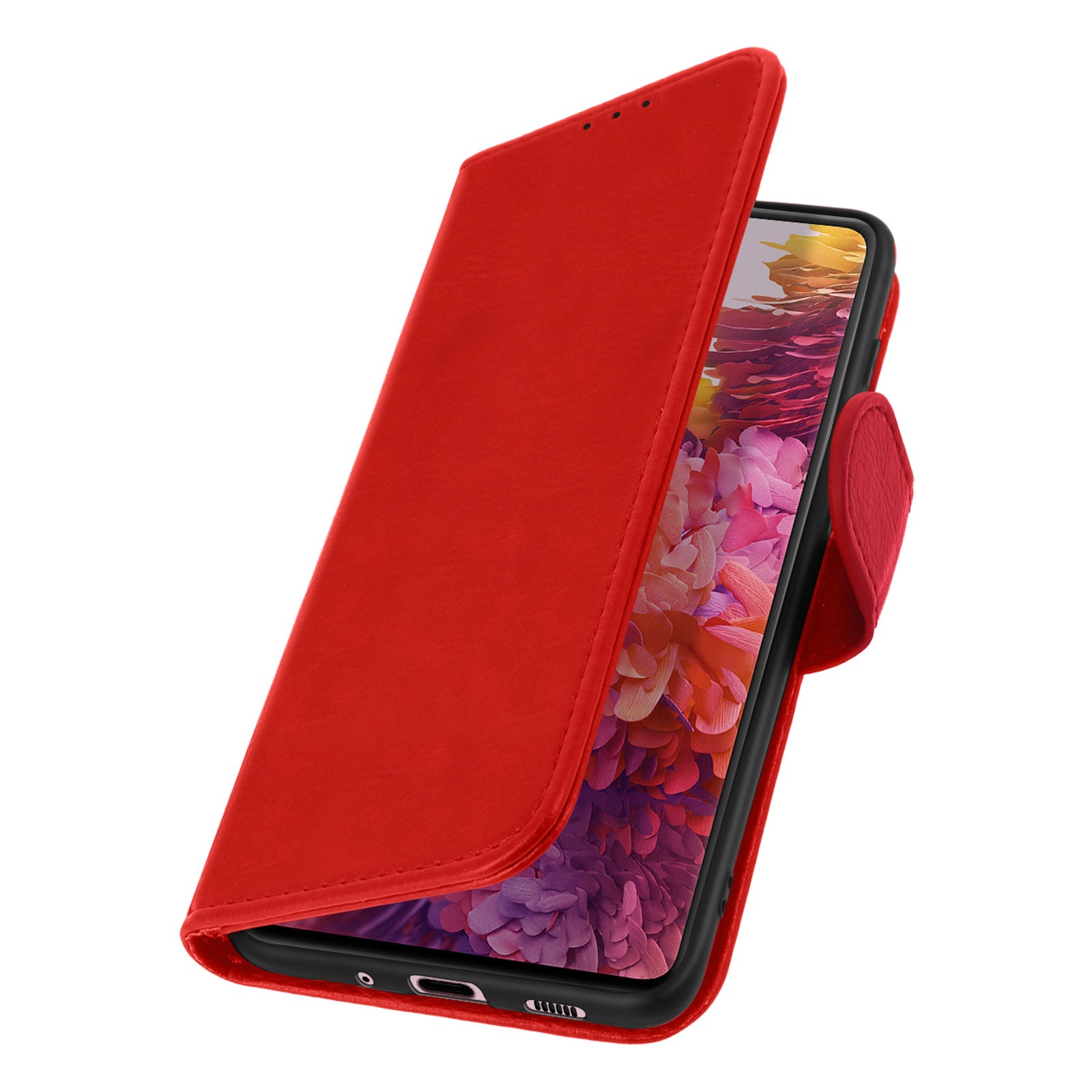 Coque Intégrale Galaxy S20 FE avec Support Vidéo Rétractable Rouge