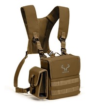 Binocular Harness Chest Pack - Rangefinder Pouch for Hunting Brown