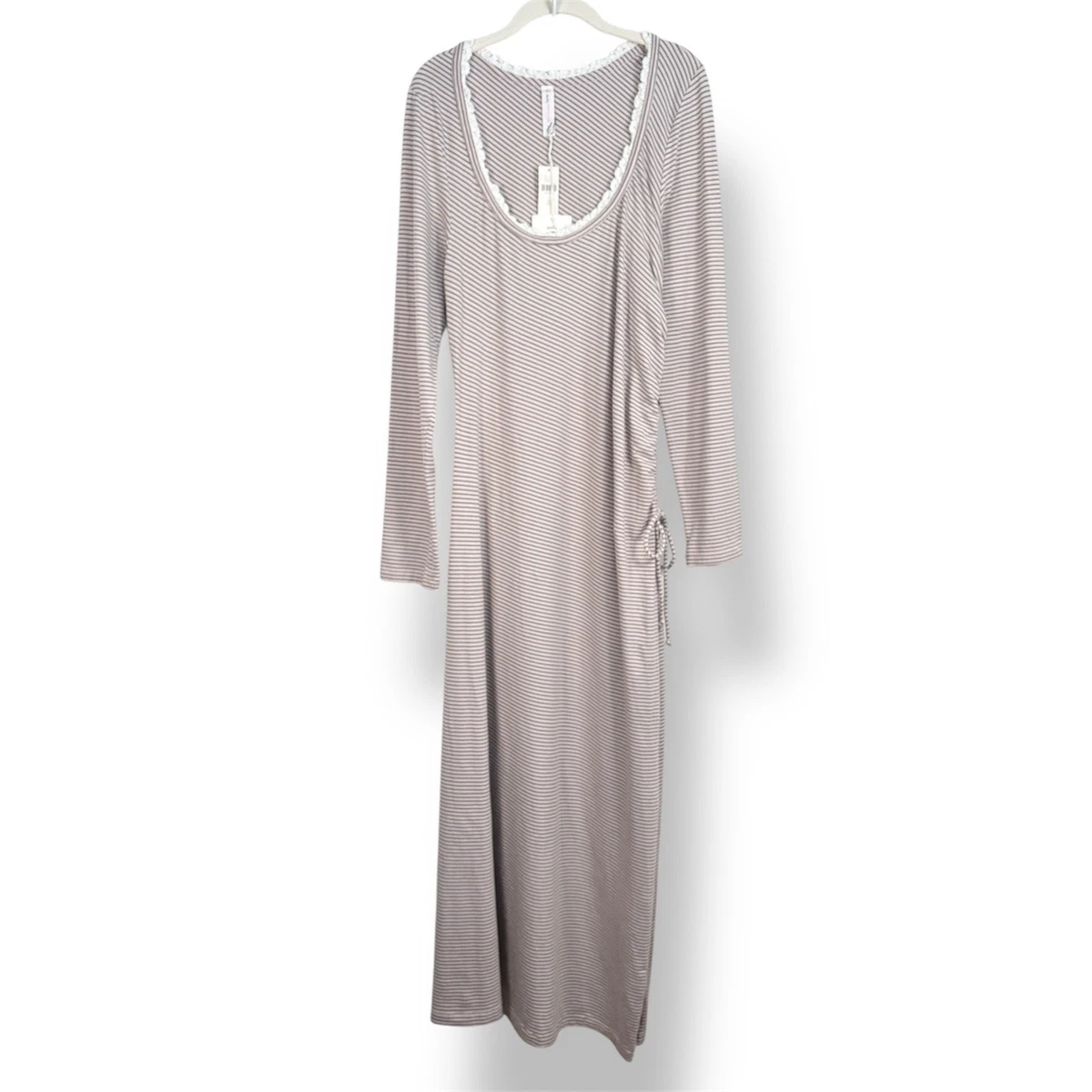 halter neck a line dresses Mac Duggal - Beige Chain Trim Keyhole Halter Neck A Line Gown