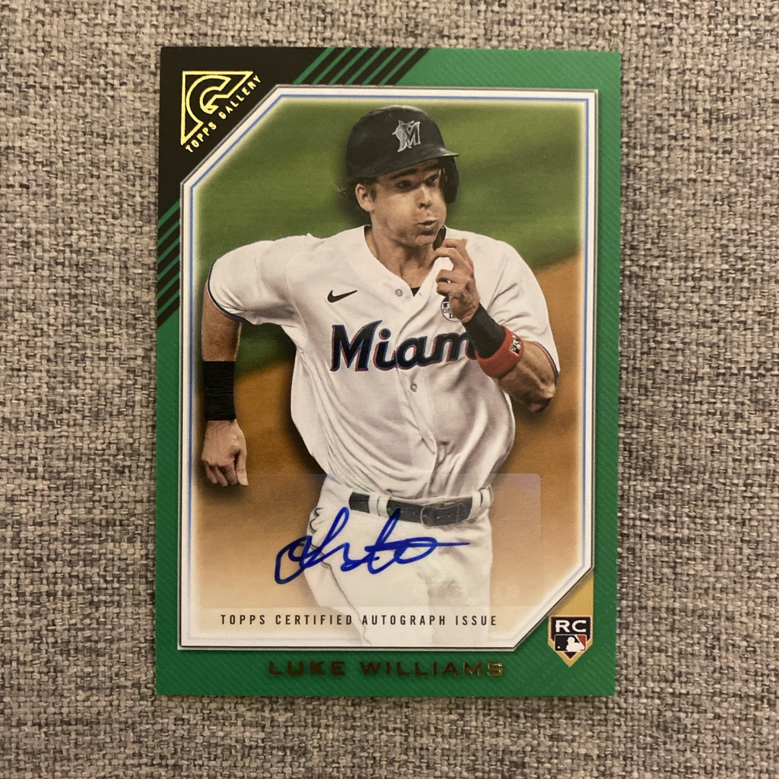 2022 Topps Gallery Rookie Green 54/99 Luke Williams #RA-LW Auto RC