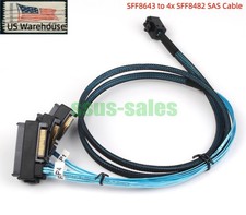 SFF8643 to 4x SFF8482 SAS 3.0 Cable 1M for 2.5/3.5-inch SAS/SATA HDDs/SSDs