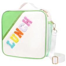 Lunch Bag Kids,Insulated Lunch Bag With Adjustable Shoulder Green