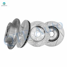 4PC Front 300mm-Rear 260mm Drilled Slotted Brake Rotors For 2002-2006 Acura RSX