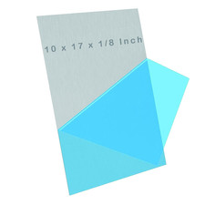 6061-T6 Aluminum Sheet 10 X 17 X 1/8 Inch Thickness Durable Aluminum Plate, Thic