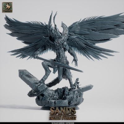 Ra der Fallene Sandkönig - Gigantische Boss Miniatur 125mm+ - D&D Tabletop - 3D