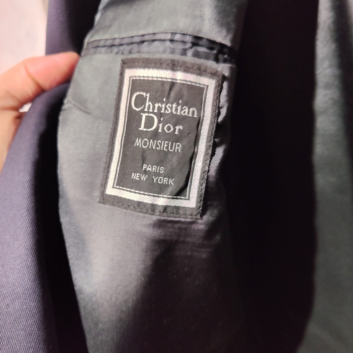 Christian Dior Monsieur ビジネススーツ Christian Dior Monsieur Grey Blue Check Classic Suit Medium