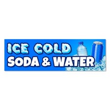 Ice Cold Soda & Water Vinyl Banner with Optional Sizes (Made in the USA)