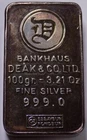 Bankhaus Deak & Co Ltd 100 grams - 3.215 troy oz .999 fine silver bar