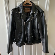 First Classics Mens Black Leather Motorcycle ...