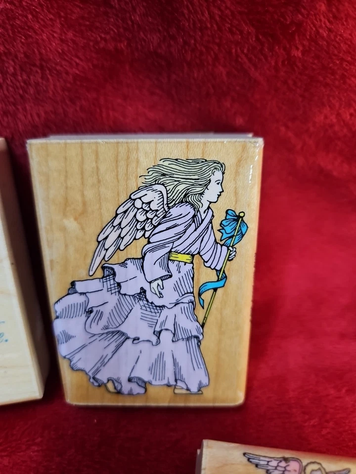 LOTE DE ÁNGELES Y CITAS HERO ARTS. 8 PIEZAS DIFERENTES TAMAÑOS  Foto 4 de 4