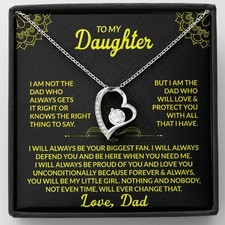 To My Daughter Necklace, Gift for Daughter from Dad, Daughter Father Necklace