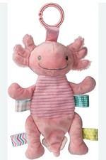 MARY MEYER BABY GIRL BOY TAGGIES RATTLE CRINKLE PINK AXOLOTL SOFT TOY NEW PLUSH