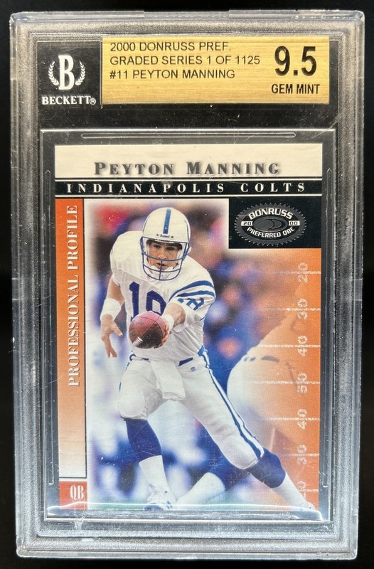 2000 Donruss Preferred Peyton Manning Graded Series #11 Colts BGS 9.5 GEM MINT
