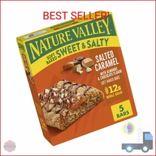 Nature Valley Soft Baked Sweet and Salty Bars, Salted Caramel, Made with Whole G