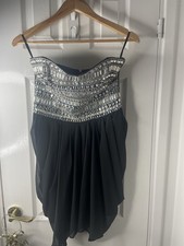 Lipsy Cocktail dress size 10 rhinestones embellished party ruffle in VGC