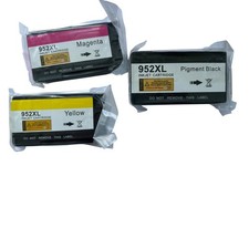 HP 952XL Ink Cartridges Black Magenta Yellow 3-Pack Sealed No Cyan