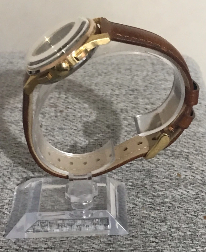 Vintage 18k Gold Plated CADRECLAIR Chronograph - Landeron Caliber 48 - 1950s. - Image 2 of 4