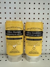 LOT OF 2 PHARMACOPIA Natural Citrus Conditioner - Shampoo 360ml