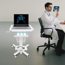 Carro para computadora portátil móvil, soporte médico rodante PC estación de trabajo de escritorio con soporte para escáner