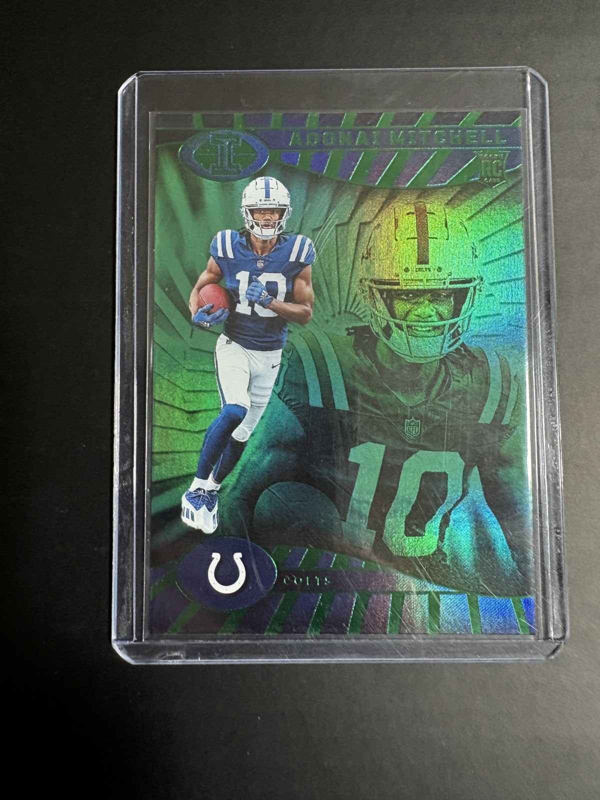 2024 Panini Illusions - Adonai Mitchell #36 Trophy Collection Emerald (RC)