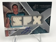 JAKE LONG ROOKIE JERSEY AUTO RARE/25 Card 2008 SPX Signed MICHIGAN DOLPHINS. rookie card picture