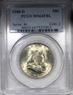 1948-D Franklin Half Dollar PCGS MS64FBL