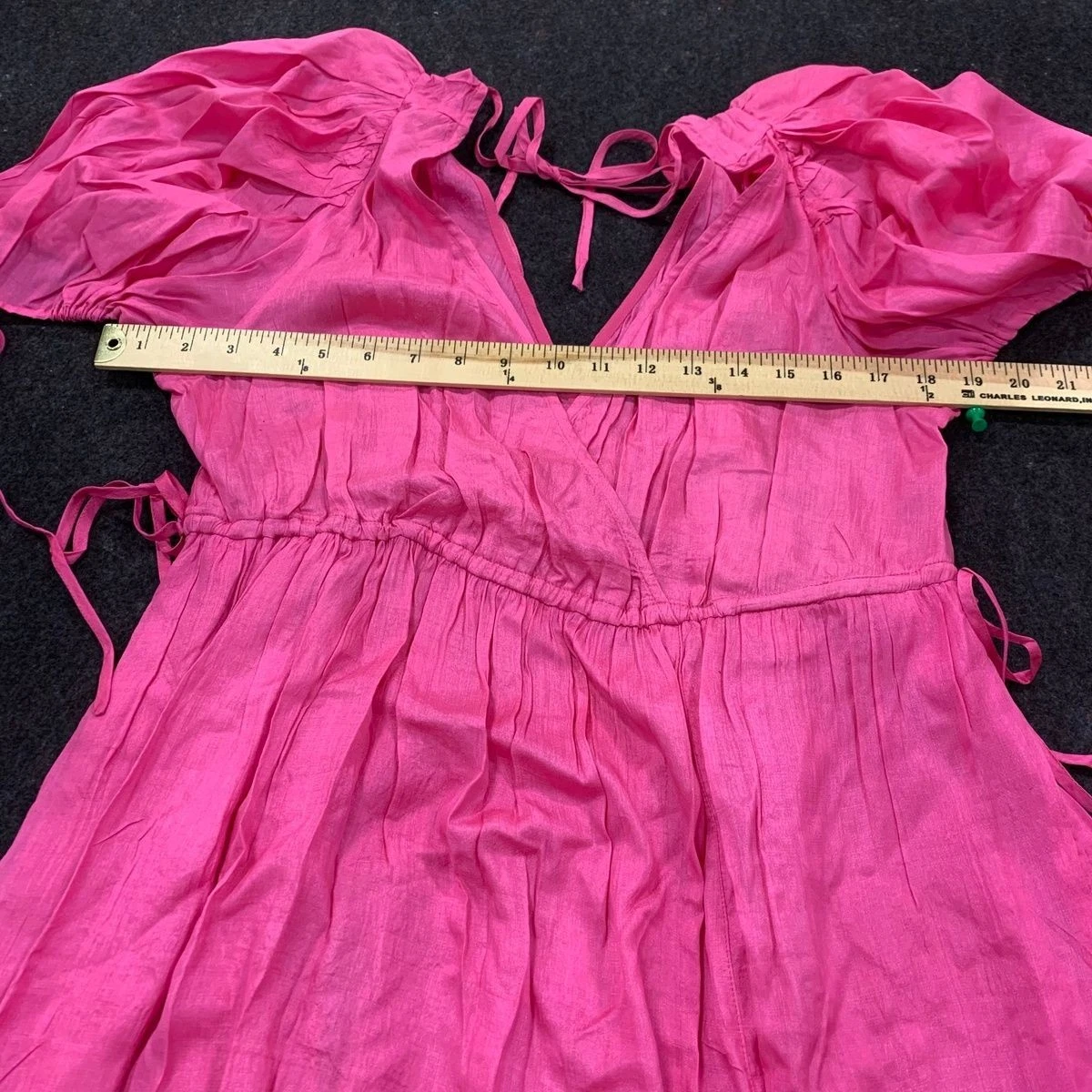 Abito lungo COACH con cravatte donna taglia 4 rosa