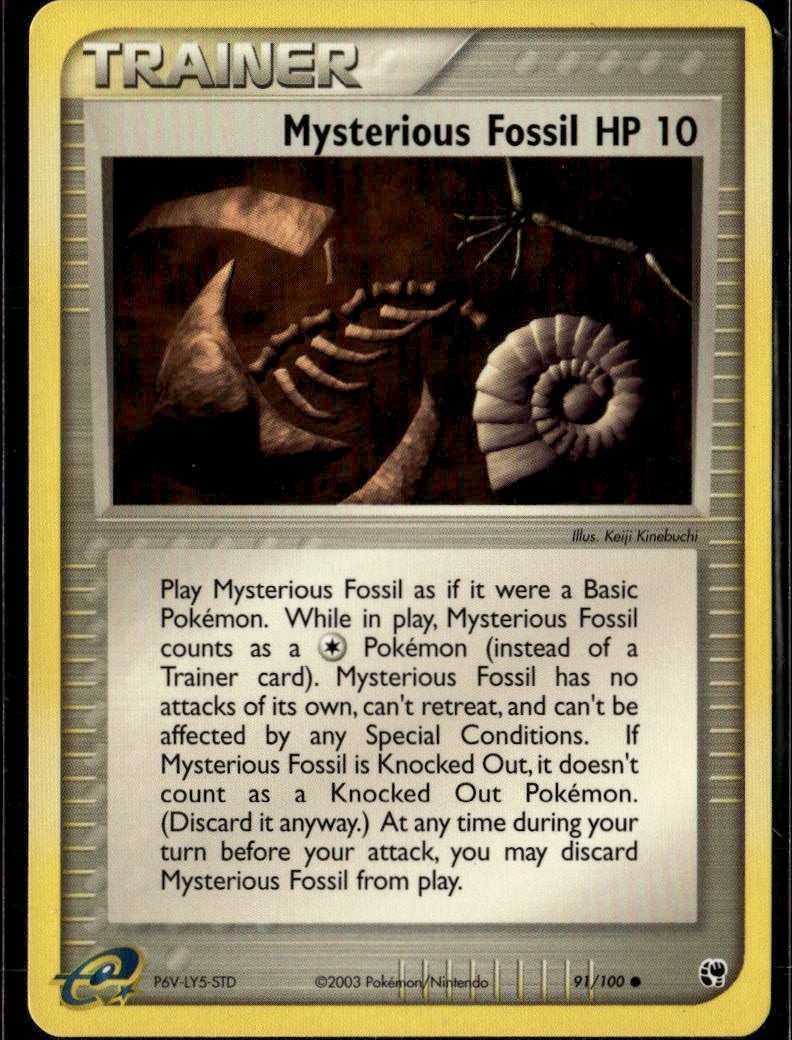 Mysterious Fossil Common Sandstorm 91/100 Trainer Normal Pokemon Card