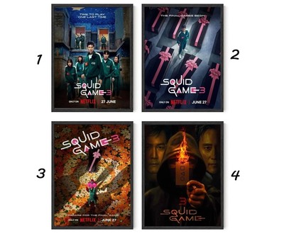 Squid Game 3 Poster   Final Games Begin June 27 2025 Movie Wall Art Print