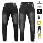 RIDERACT® Womens Motorcycle Jeans Pants Black Aramid Reinforced Riding Pants