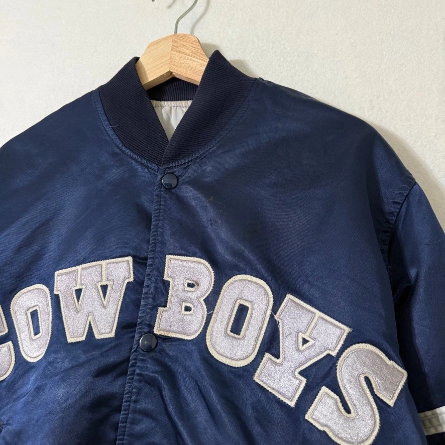 Chaqueta De Colección Años 80 90 Starter Dallas Cowboys Satén Azul Marino M NFL Pro Line Acolchada Foto 4 de 4