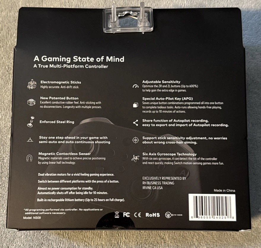 ZEN PRO Wireless Gaming Controller Nintendo Switch PC iOS Android Black Sealed - Image 3 of 3