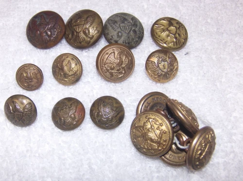 lot civil war federal army navy uniform buttons