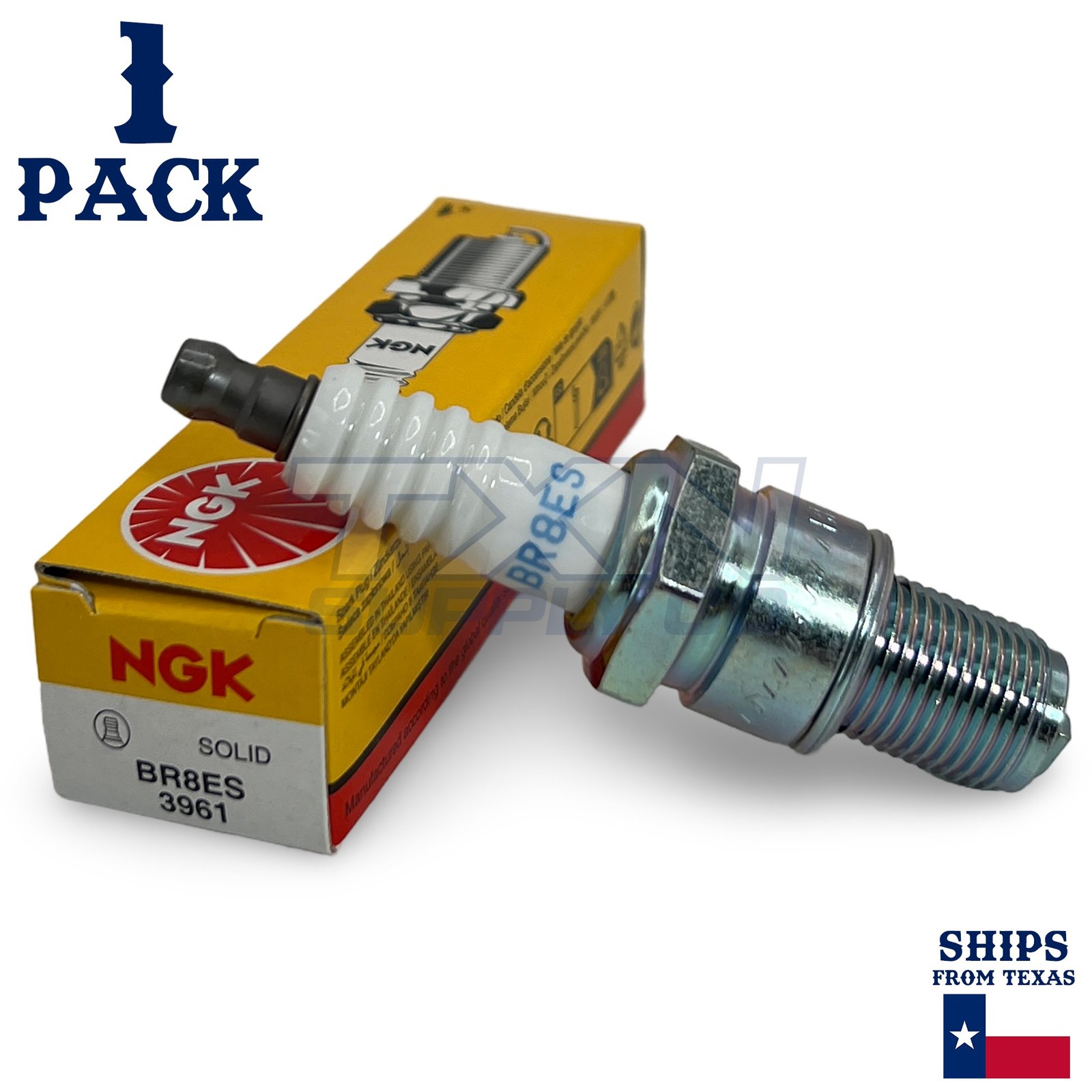 1 Pack NGK 3961 Spark Plugs BR8ES SOLID