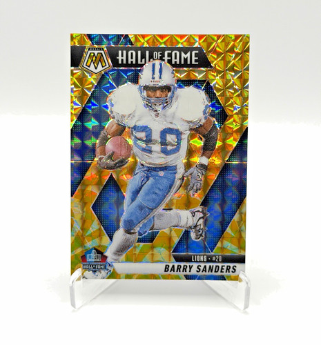 Barry Sanders Reactive Yellow Mosaic Prizm Panini HOF 2025 Detroit Lions
