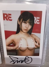 Ena Koume Autographed Signed Instax photo Cheki Japan Femail Idol miss av
