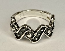 Vintage Sterling Silver Wave Ring Size 7.5