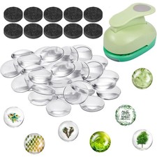 97pcs DIY Fridge Magnets Craft Set Include 1-Inch Paper Punch,Craft Magnets