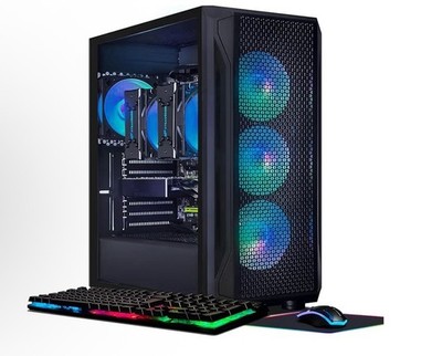 Gaming Desktop Tower PC with Built-in RGB Lighting, Black, Keyboard & Mouse