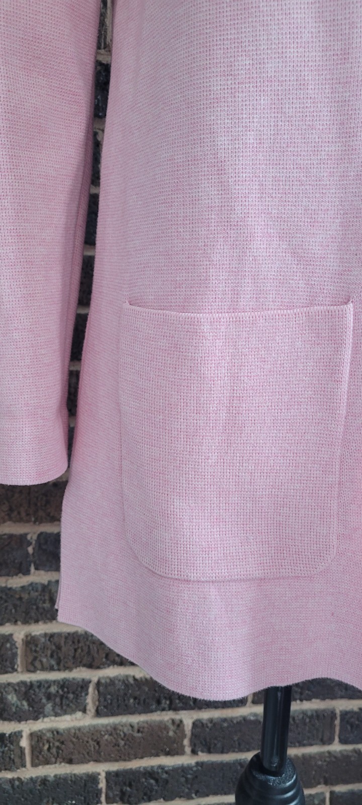 Talbots Pink Longline Patch Pocket Sweater Blazer… - image 8